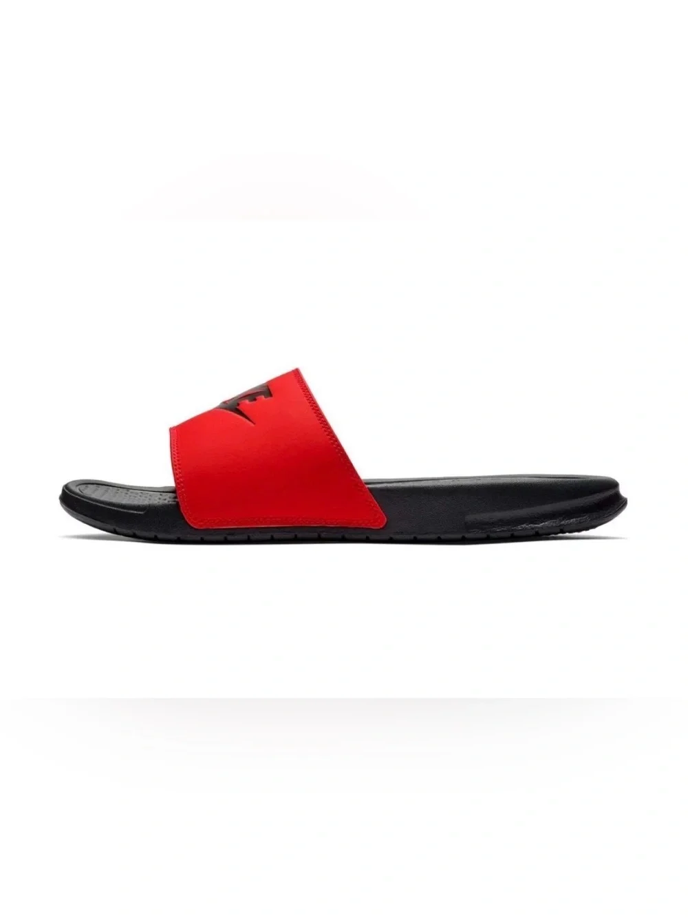 Nike Benassi JDI Just Do It Slides Sandals Slippers Red Black 343880-605 11,12